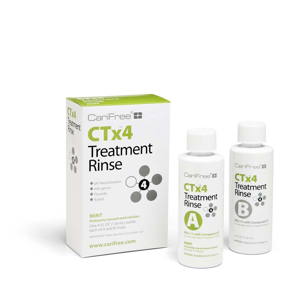 Carifree CTx4 Treatment Rinse, (2) 4 oz bottle set - Mint