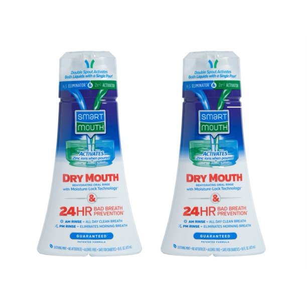 SmartMouth Dry Mouth DualAction Mouthwash, 16 oz bottles, choose
