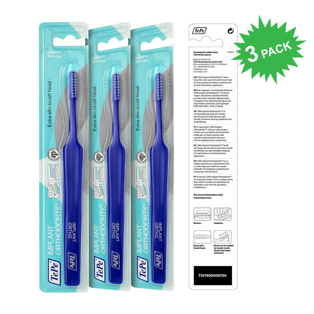 TePe Implant Orthodontic Brush™ Soft and Extra Slim Toothbrush Head