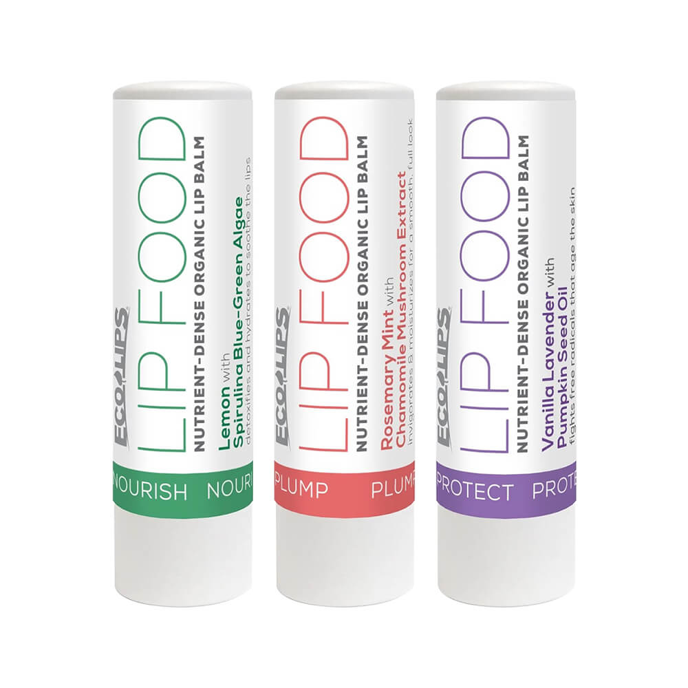 Eco Lips Lip Food in 3 Amazing Flavors (4Pack) Oral Health Guru