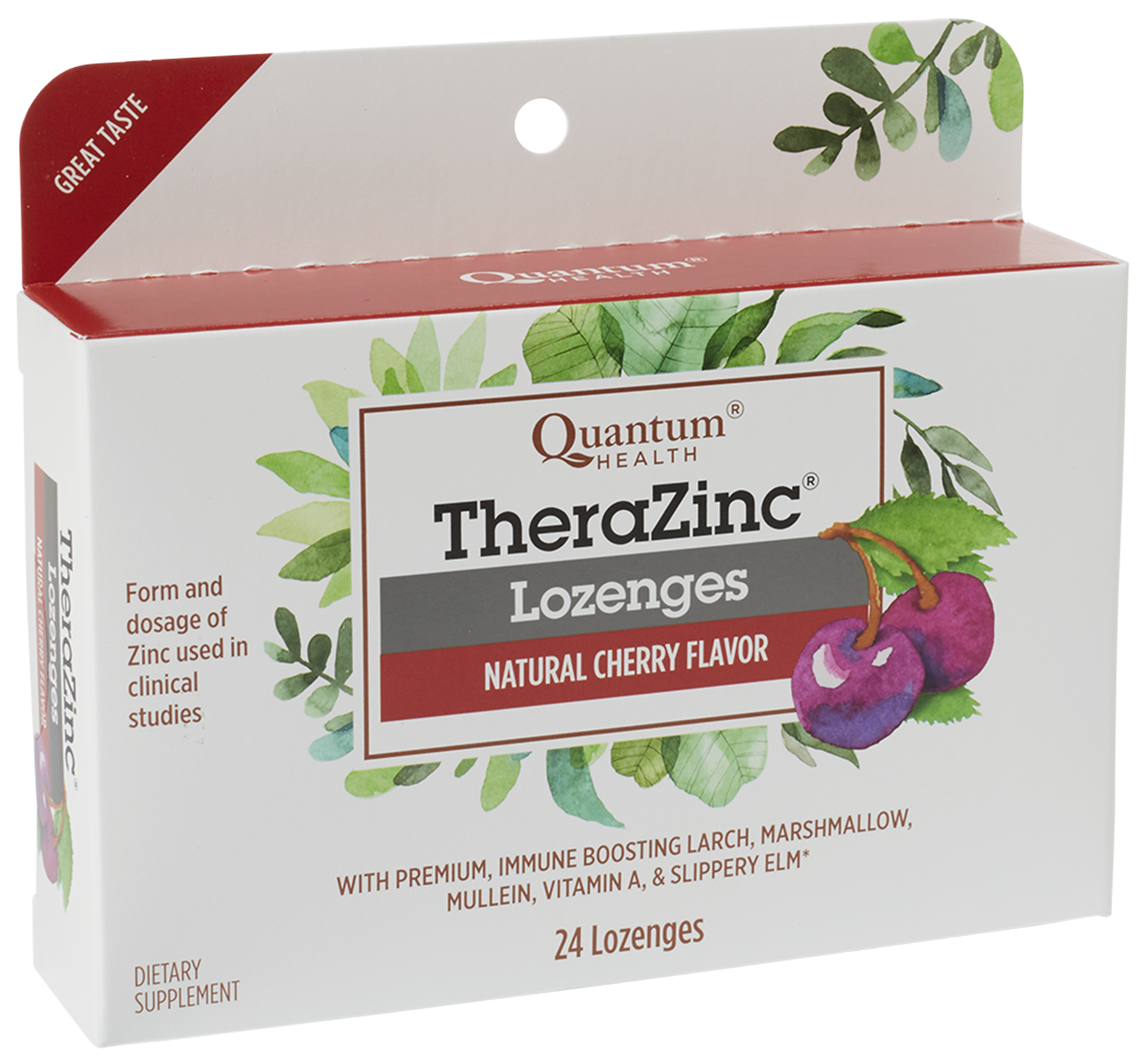 Quantum Health TheraZinc® Lozenges, Natural Cherry, 24/box Oral
